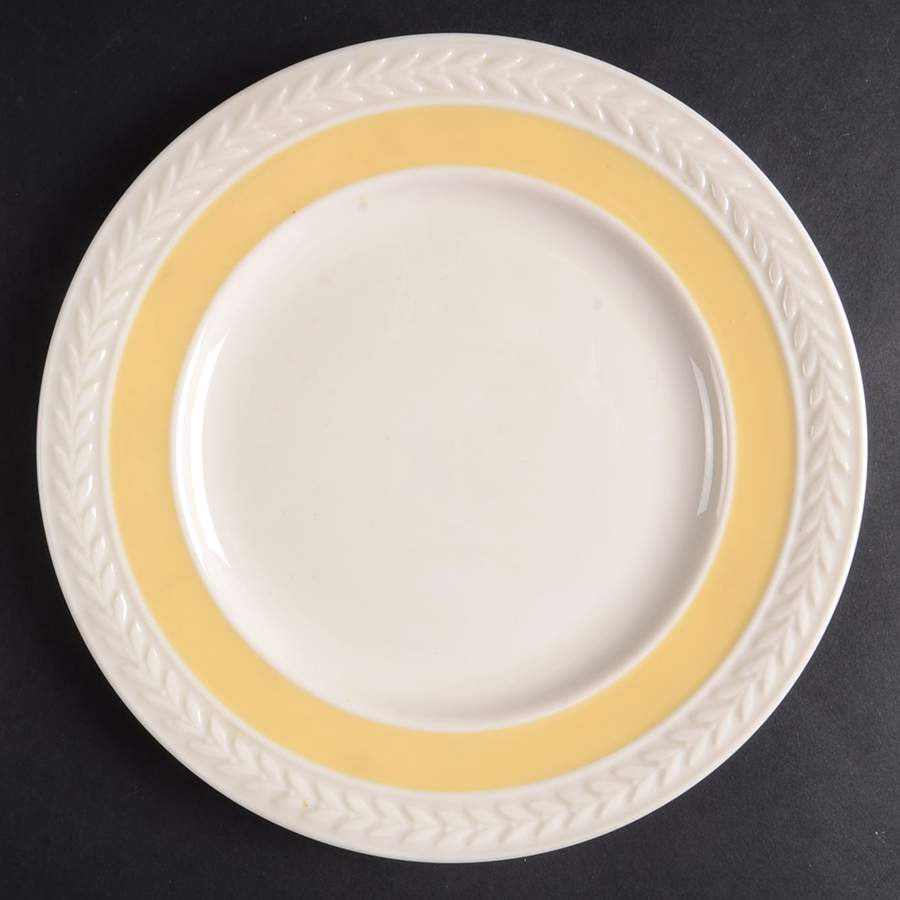 Fontaine Yellow (Embossed White Laurel) Luncheon Plate by Lenox-1