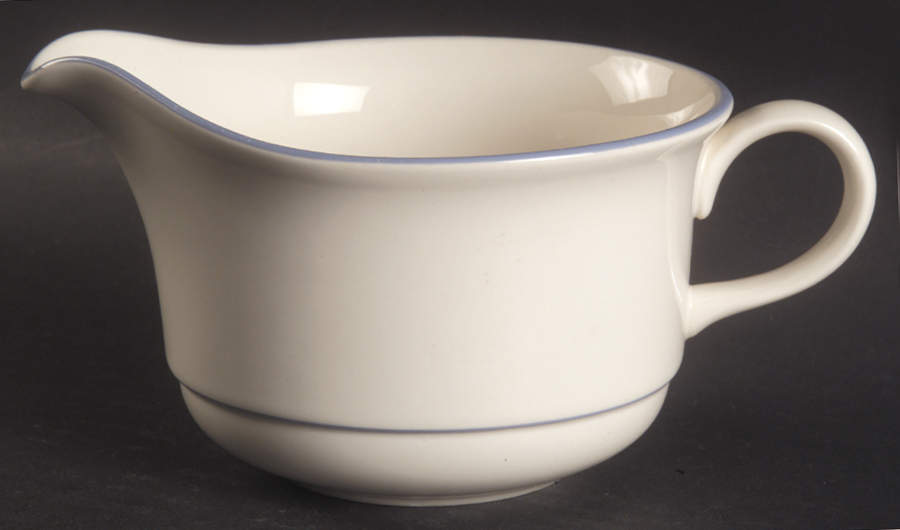 Sky Blue Pinstripes (For the Sky Blue) Open Sauce Boat by Lenox-1