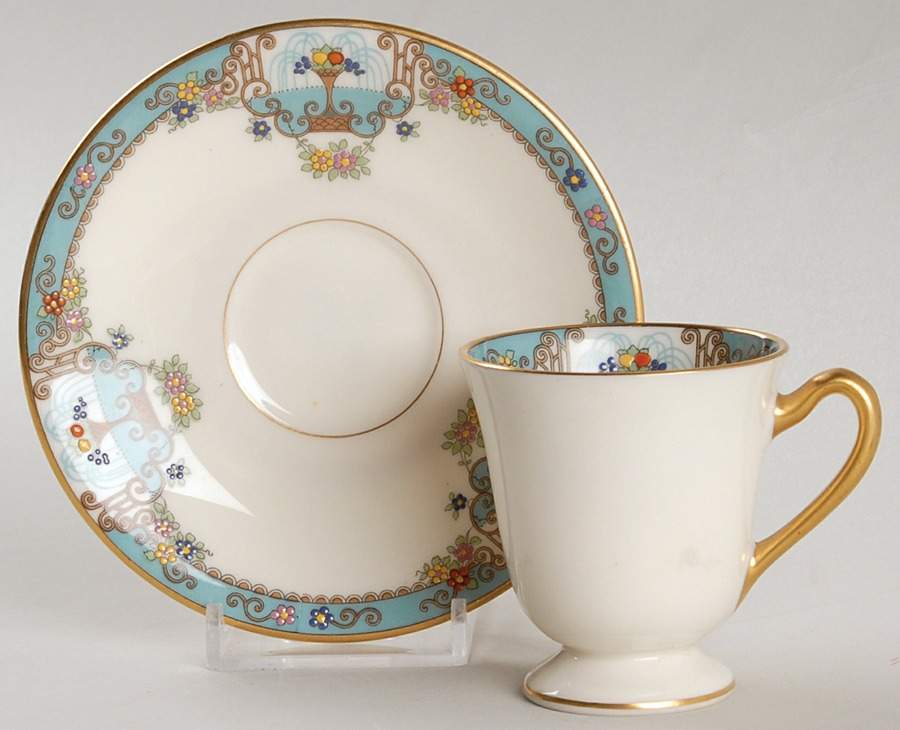 Fountain Footed Demitasse Cup & Saucer Set by Lenox-1