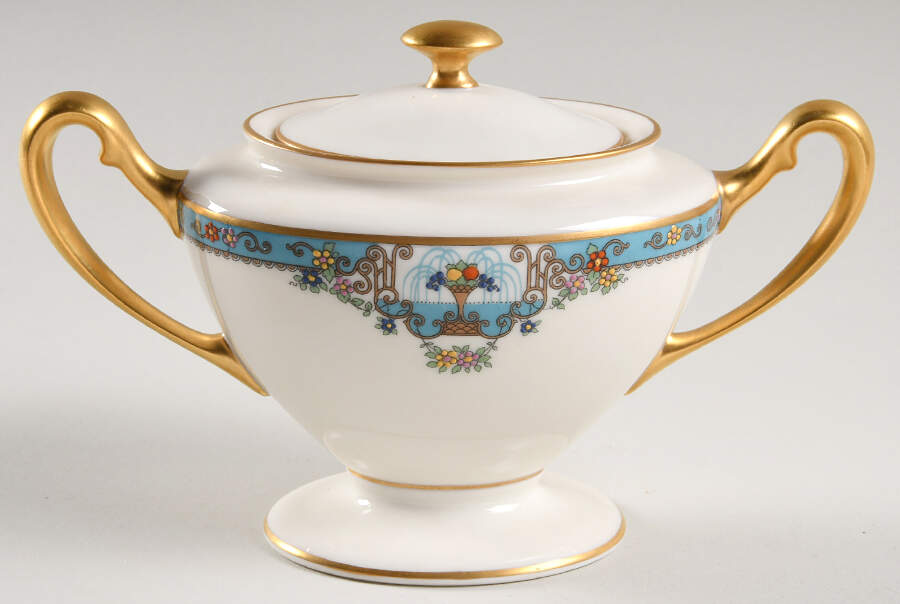 Fountain Shape 743 Sugar Bowl & Lid by Lenox-1
