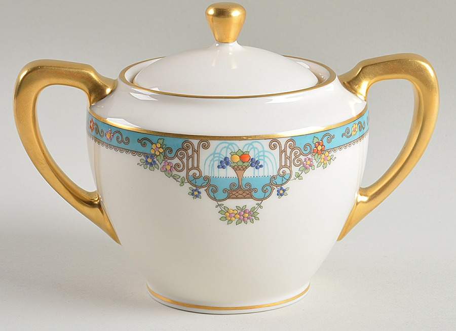 Fountain Shape 1962 Sugar Bowl & Lid by Lenox-1