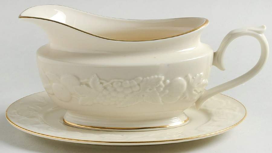 Fruits of Life Gravy Boat & Underplate by Lenox-1