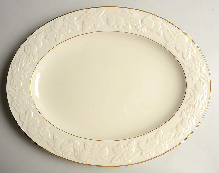 Fruits of Life 15" Oval Serving Platter by Lenox-1