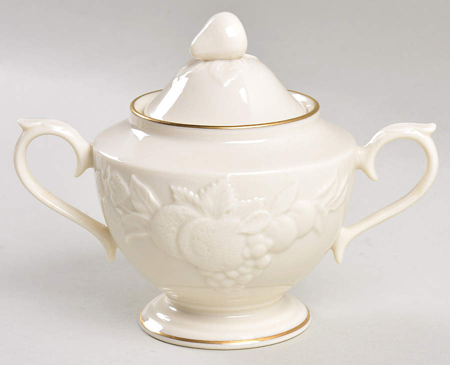 Fruits of Life Sugar Bowl & Lid by Lenox-1
