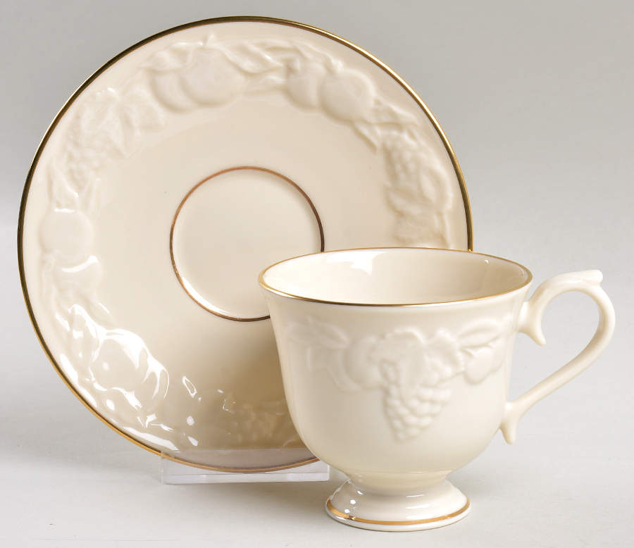 Fruits of Life Footed Cup & Saucer Set by Lenox-1