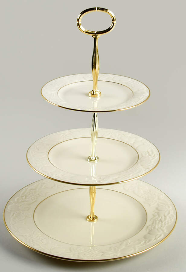 Fruits of Life 13 7/8"-14 1/4" 3-Tiered Serving Tray(DP,SP,BB) HC by Lenox-1