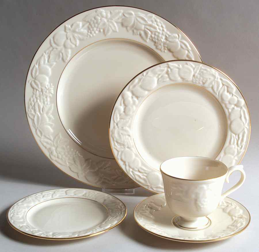 Fruits of Life 5pc Place Set=Csft,Dp,Sp,Bb by Lenox-1
