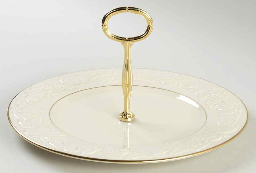 Fruits of Life Round Serving Plate with Handle (DP) by Lenox-1