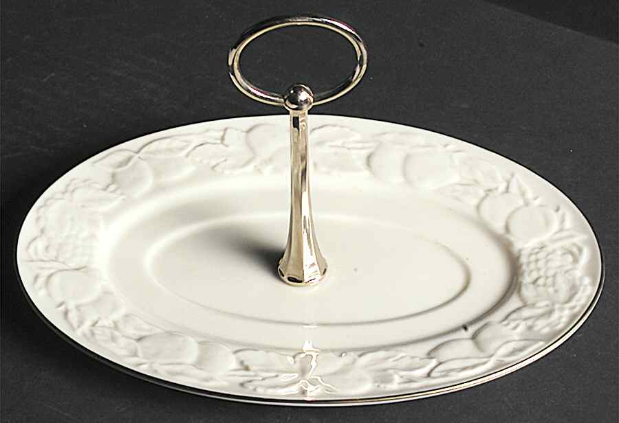 Fruits of Life Oval Serving Plate with Handle by Lenox-1