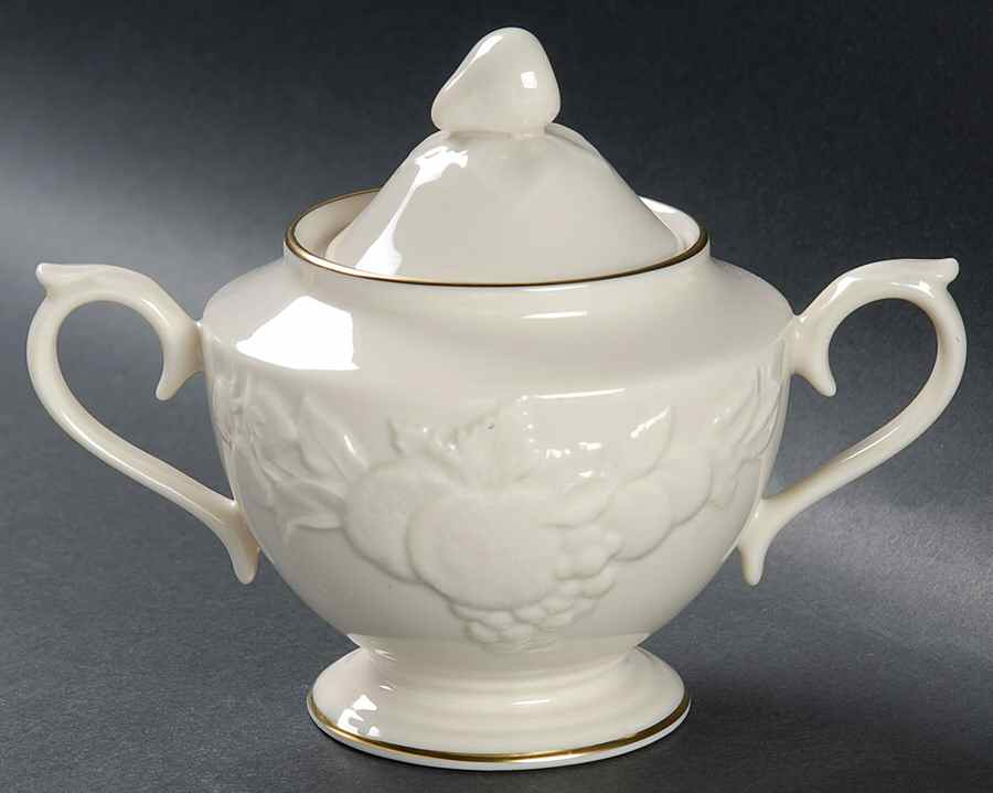 Fruits of Life Sugar Bowl & Lid by Lenox-1