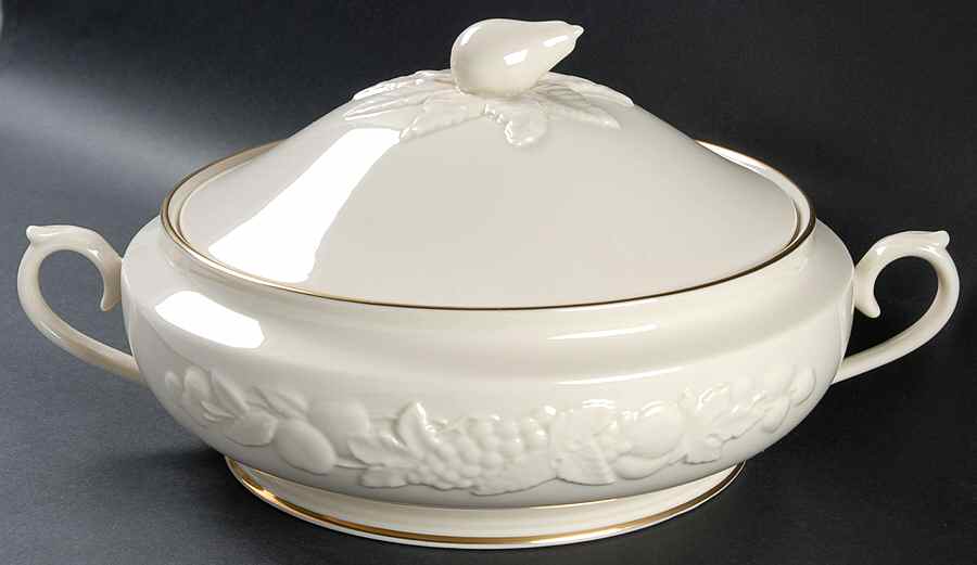 Fruits of Life Round Covered Vegetable by Lenox-1
