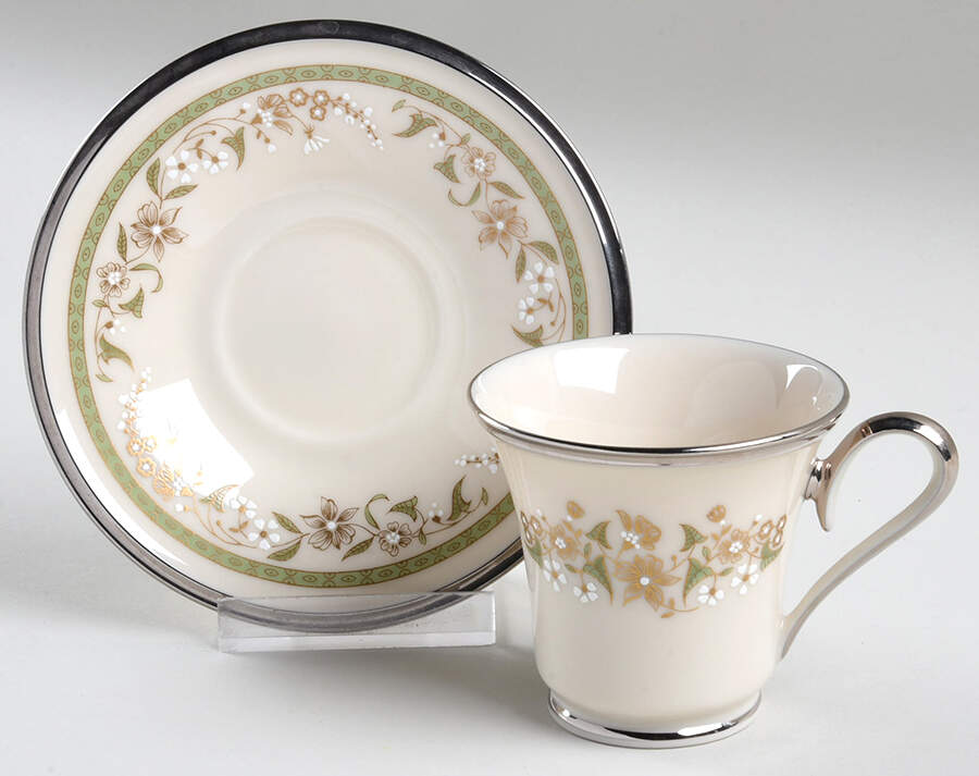 Fresh Meadow Footed Demitasse Cup & Saucer Set by Lenox-1