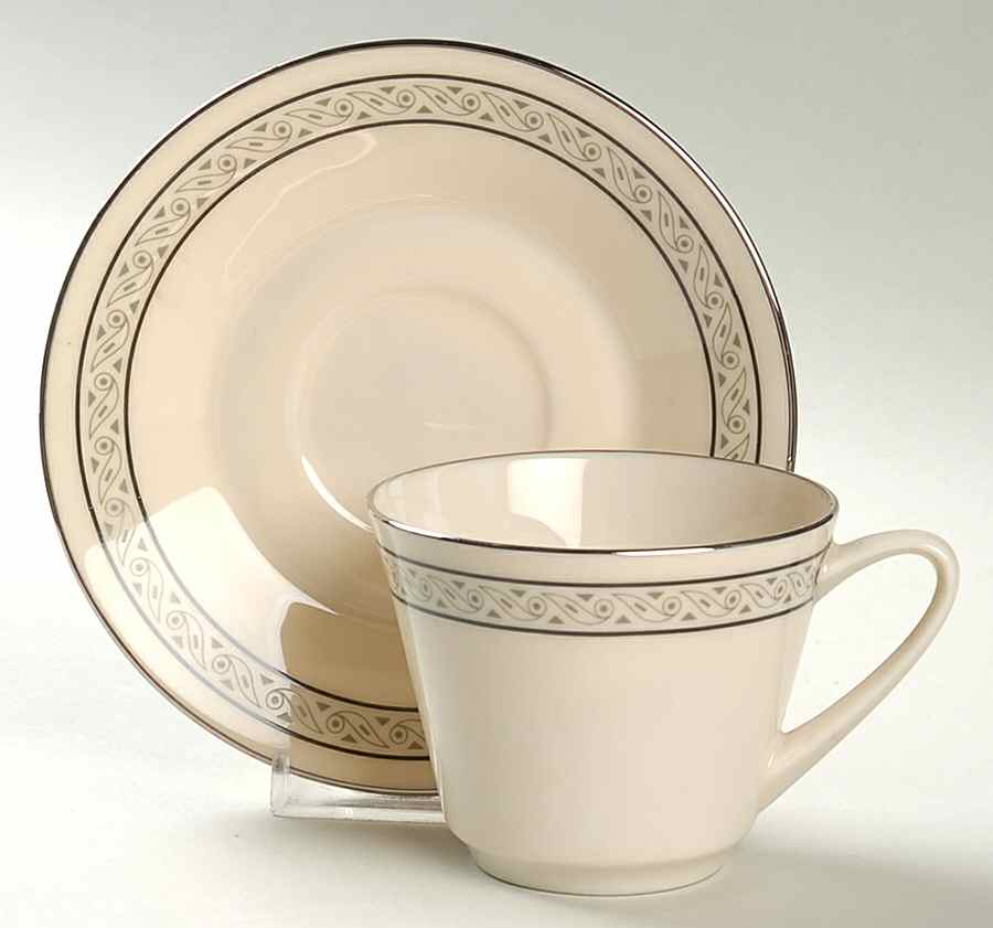 Futura Flat Cup & Saucer Set by Lenox-1