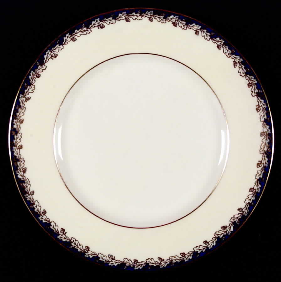 Oakleaf Cobalt Blue (Cream Rim, G319B) Dinner Plate by Lenox-1