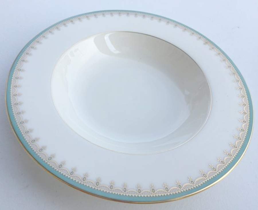 Alden (Turquoise, No Cream Rim) Rim Soup Bowl by Lenox-1