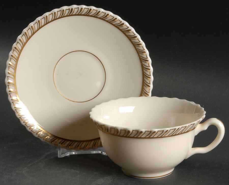 Chelsea Flat Cup & Saucer Set by Lenox-1