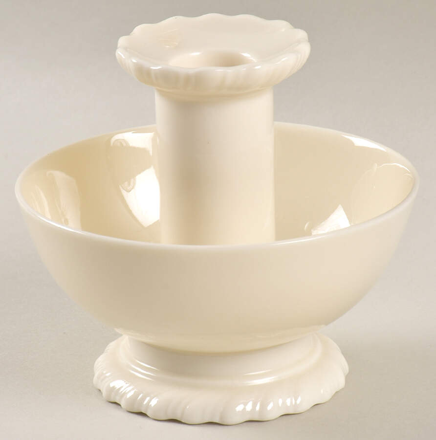 Gadroon Off White Single Light Candlestick by Lenox-1