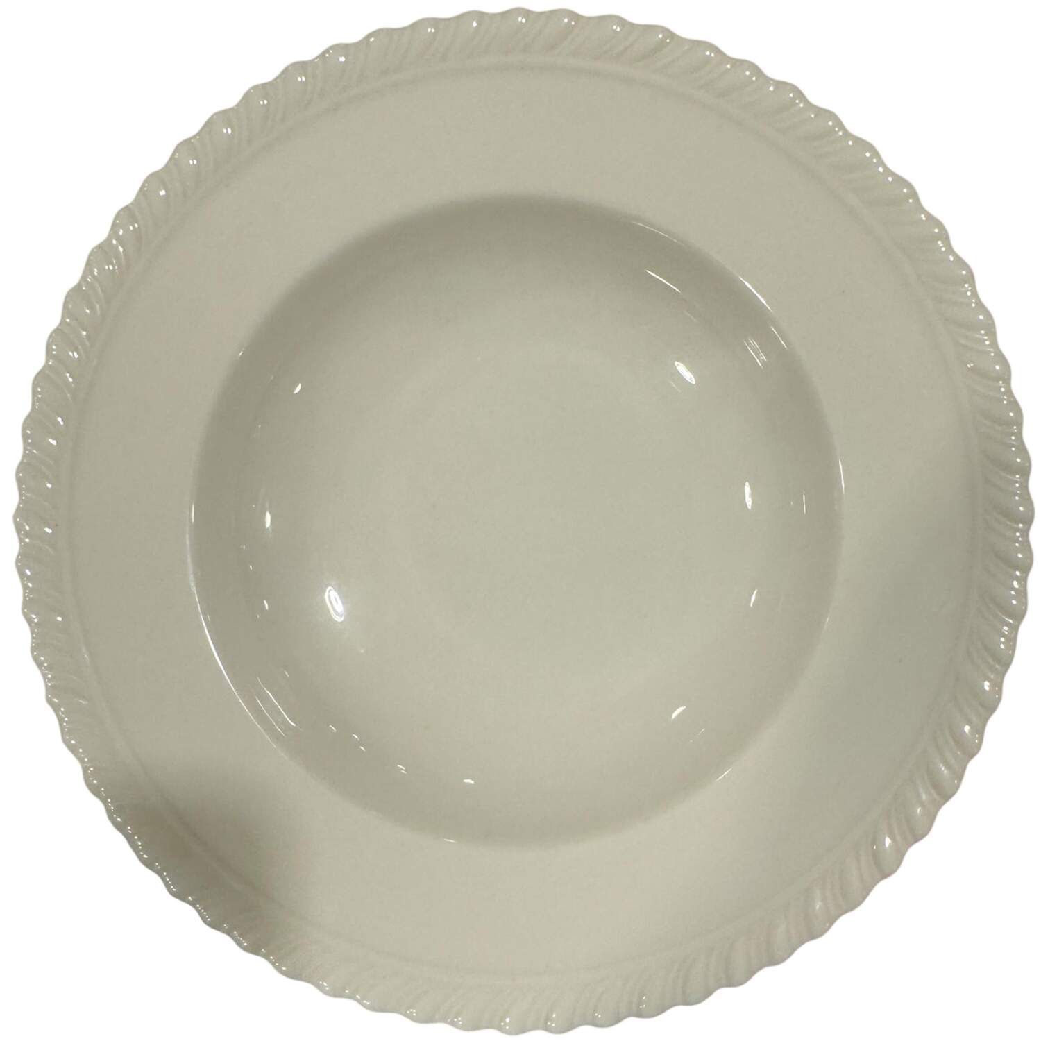 Gadroon Off White Rim Cereal Bowl by Lenox-1
