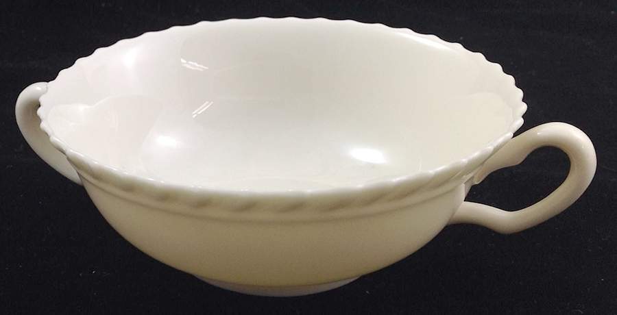 Gadroon Off White Flat Cream Soup Bowl by Lenox-1