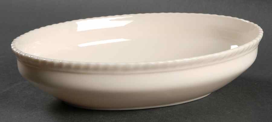 Gadroon Off White 9" Oval Vegetable Bowl by Lenox-1