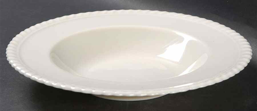 Gadroon Off White Rim Soup Bowl by Lenox-1