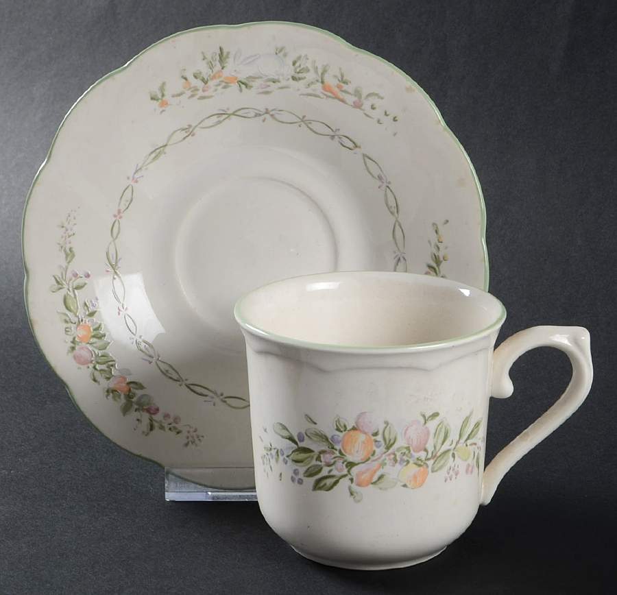 Garden Gate Flat Cup & Saucer Set by Lenox-1