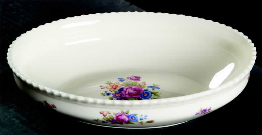 Gadroon Rose 9" Oval Vegetable Bowl by Lenox-1