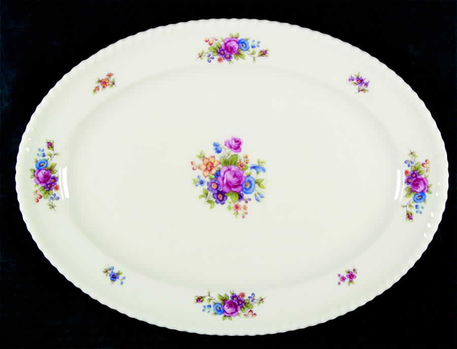 Gadroon Rose 13" Oval Serving Platter by Lenox-1