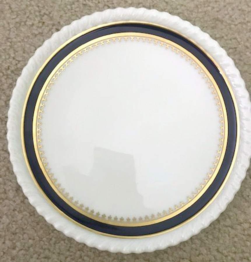 Georgian Blue Saucer for Cream Soup Bowl by Lenox-1