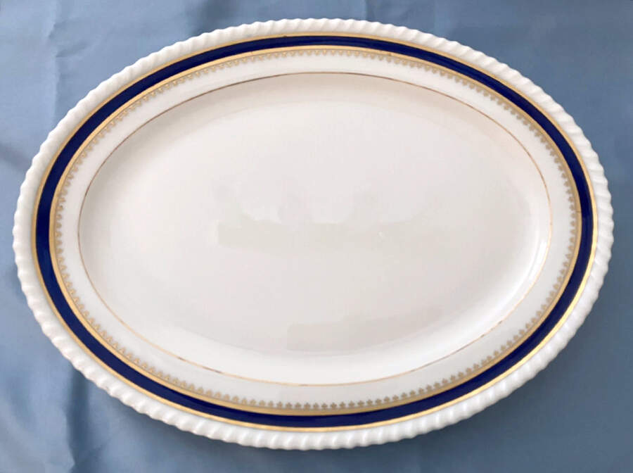 Georgian Blue 17" Oval Serving Platter by Lenox-1