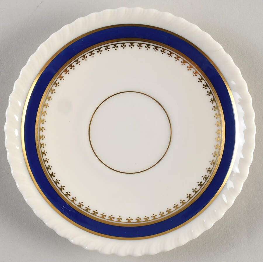 Georgian Blue Saucer for Bouillon Cup by Lenox-1