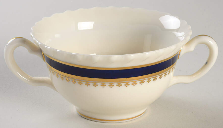 Georgian Blue Footed Bouillon Cup by Lenox-1