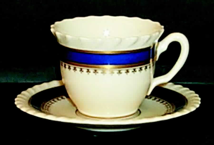 Georgian Blue Flat Demitasse Cup & Saucer Set by Lenox-1