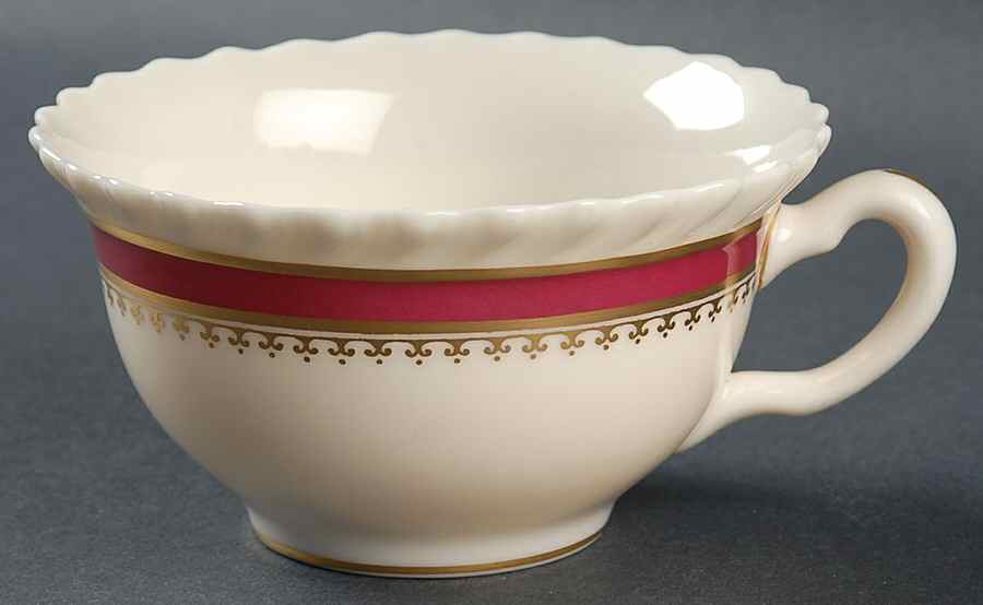 Georgian Maroon Flat Cup by Lenox-1
