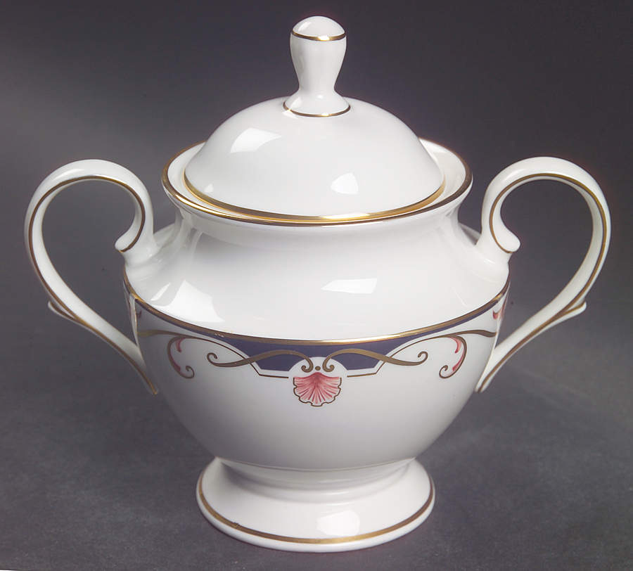 Georgian Shell Sugar Bowl & Lid by Lenox-1