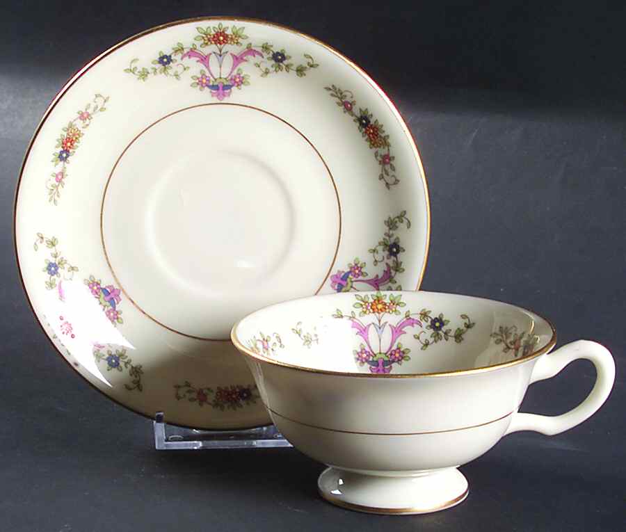 Glenthorne Footed Cup & Saucer Set by Lenox-1