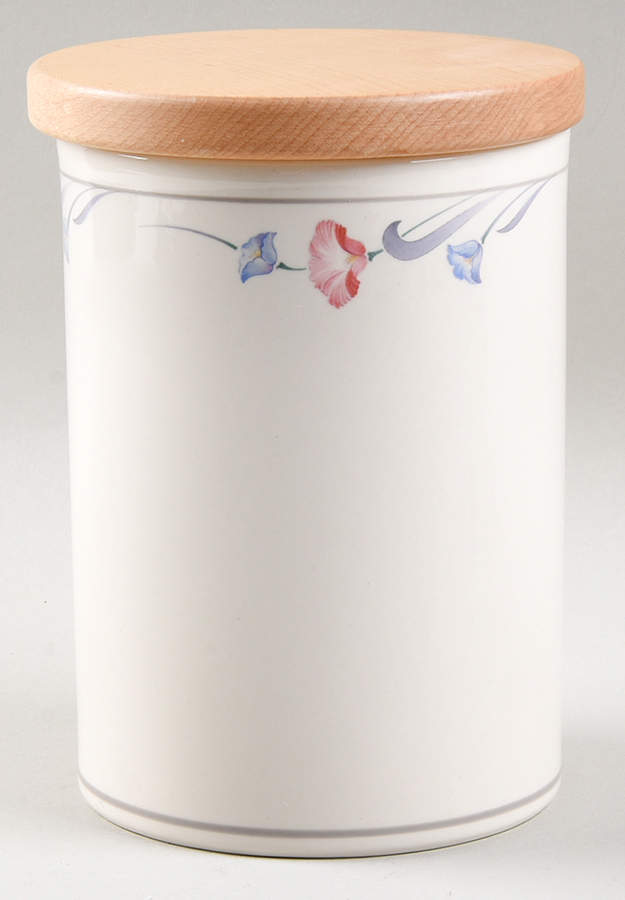 Glories on Grey Medium Canister & Lid by Lenox-1