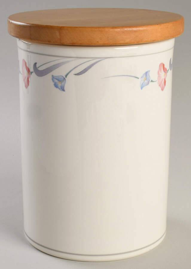 Glories on Grey Large Canister & Lid by Lenox-1