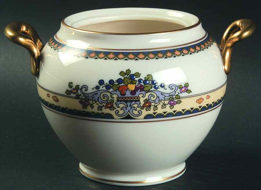Golden Gate (Gold Trim) Shape 1670 Sugar Bowl No Lid by Lenox-1