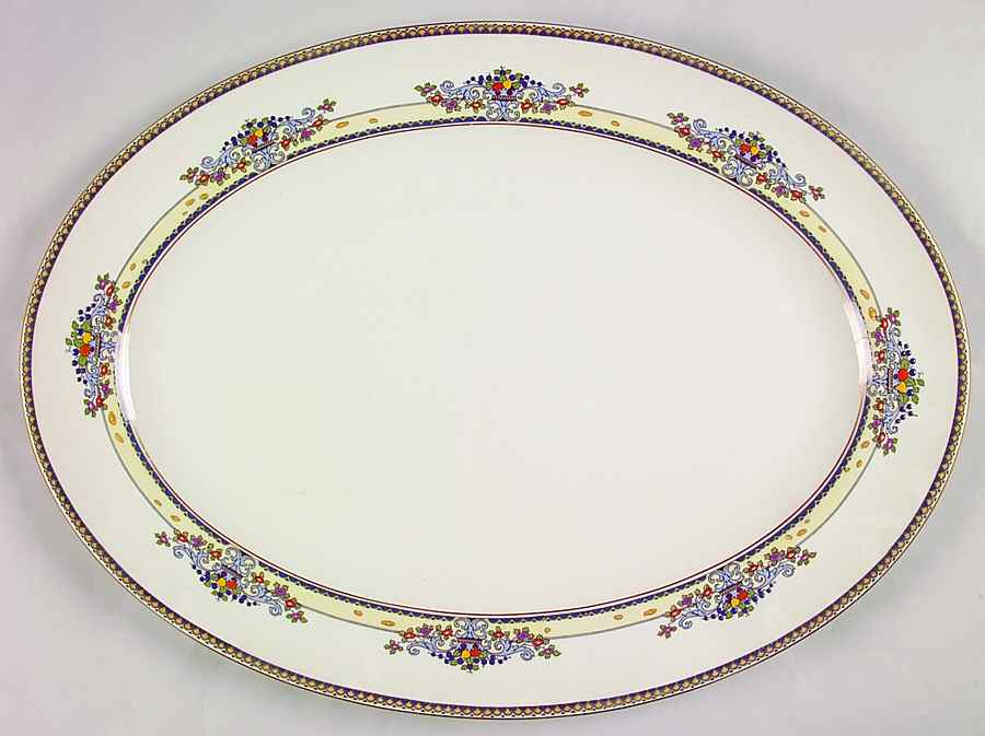 Golden Gate (Gold Trim) 21" Oval Serving Platter by Lenox-1
