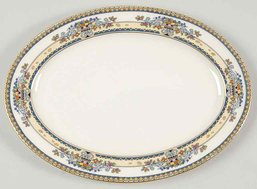 Golden Gate (Gold Trim) 11" Oval Serving Platter by Lenox-1