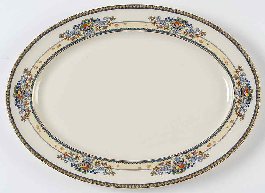 Golden Gate (Gold Trim) 15" Oval Serving Platter by Lenox-1