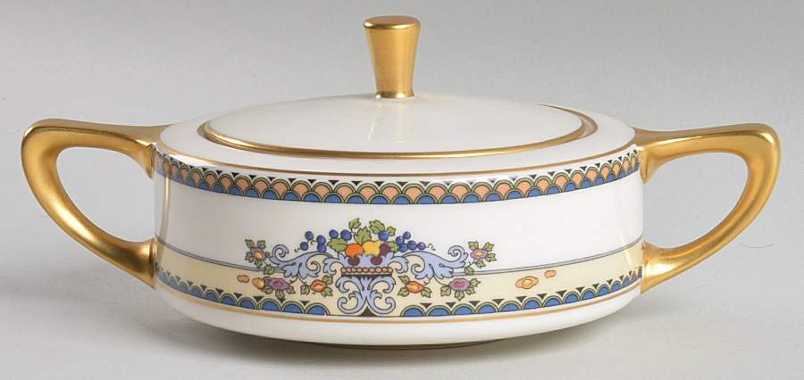 Golden Gate (Gold Trim) Shape 1691 Sugar Bowl & Lid by Lenox-1