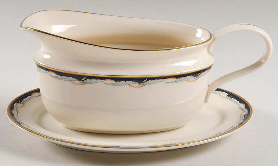 Golden Gate Gravy Boat & Underplate by Lenox-1