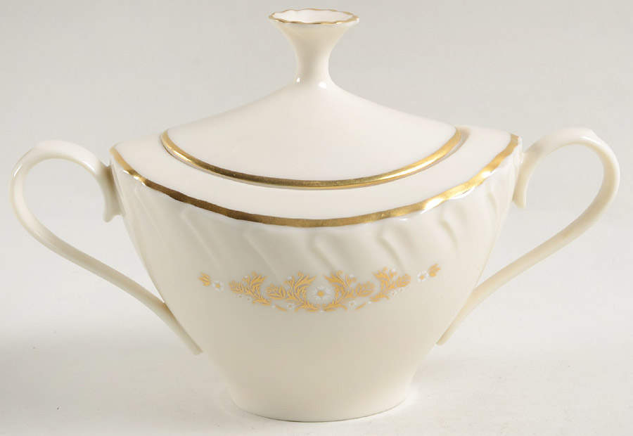 Golden Mood Sugar Bowl & Lid by Lenox-1