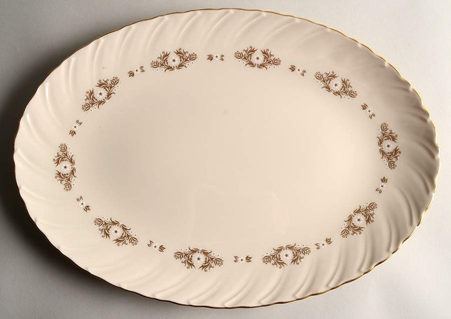 Golden Mood 14" Oval Serving Platter by Lenox-1
