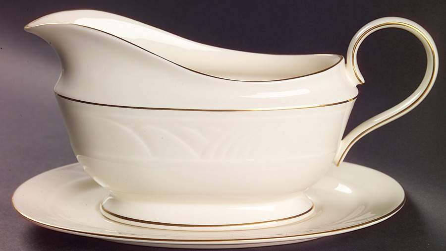 Golden Sand Dune Gravy Boat & Underplate by Lenox-1
