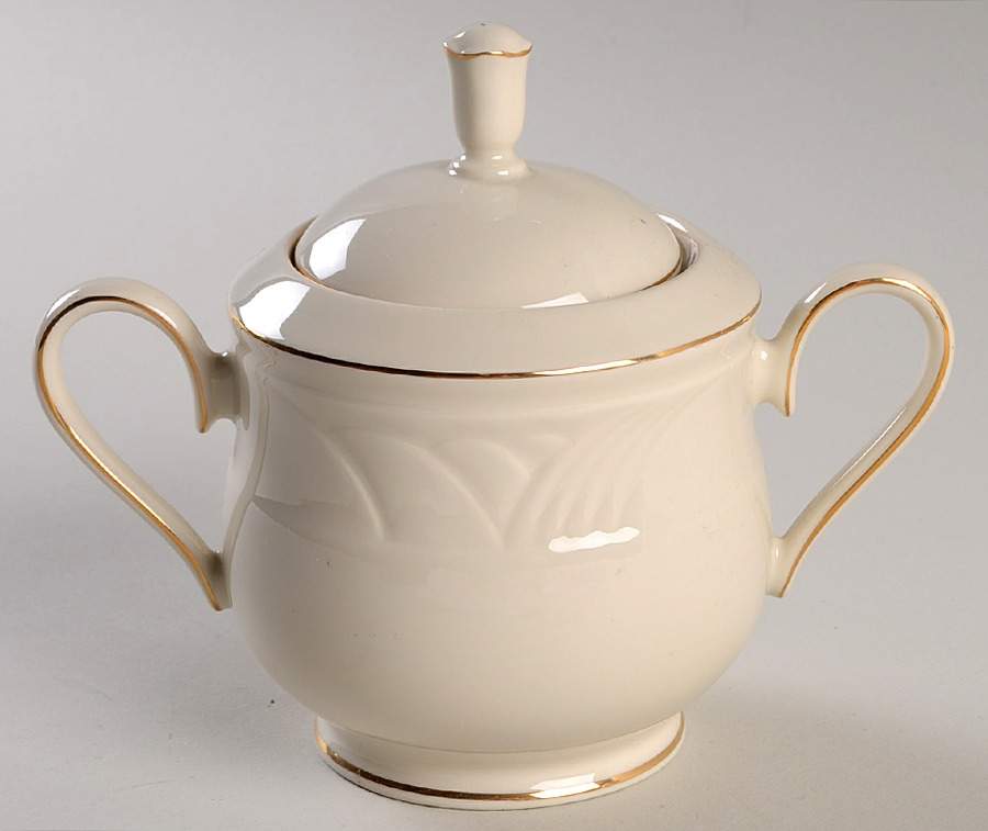Golden Sand Dune Sugar Bowl & Lid by Lenox-1