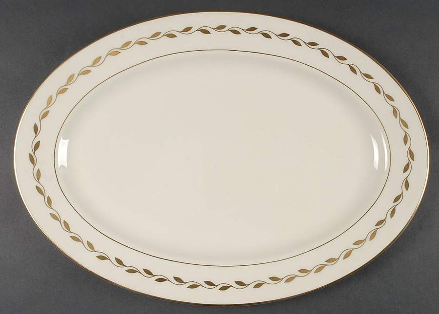 Golden Wreath 16" Oval Serving Platter by Lenox-1