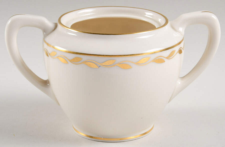 Golden Wreath Shape 1962 Sugar Bowl No Lid by Lenox-1